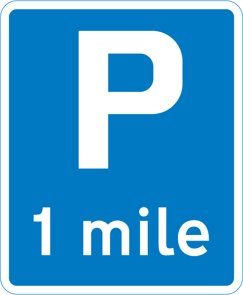Road sign: turn the card to read what it means