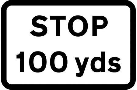 Road sign: turn the card to read what it means