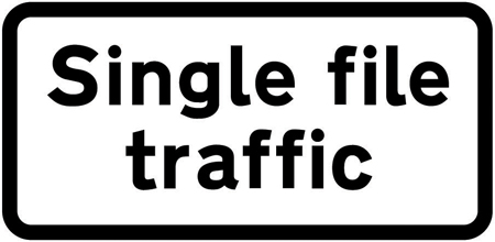 Road sign: turn the card to read what it means
