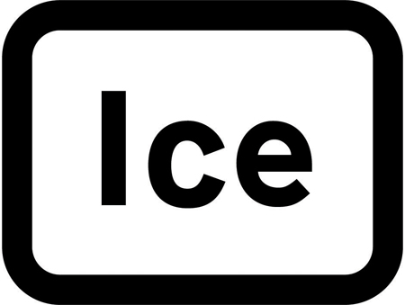 Ice ahead sign