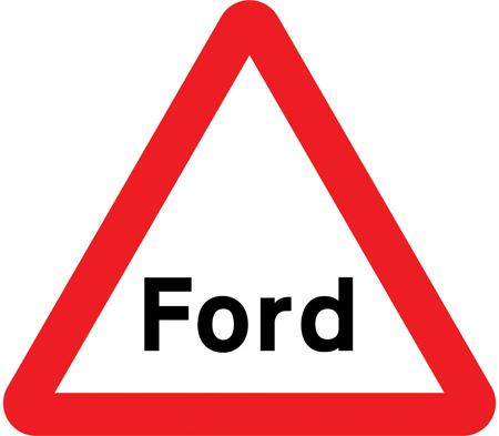 Ford warning sign sign