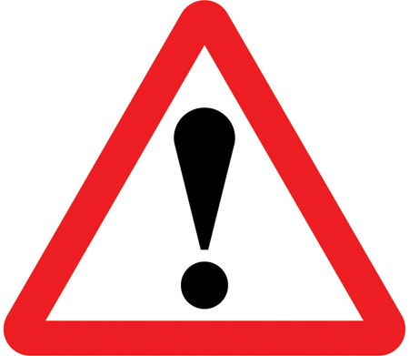 Other danger ahead. Plate beneath indicates the nature of the hazard sign