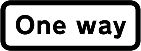 One-way traffic sign