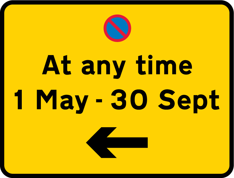 Road sign: turn the card to read what it means
