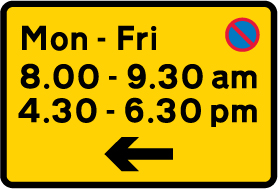 Road sign: turn the card to read what it means