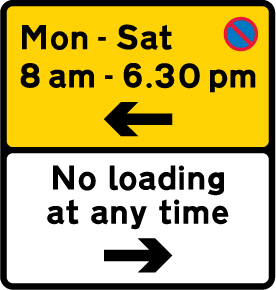Road sign: turn the card to read what it means