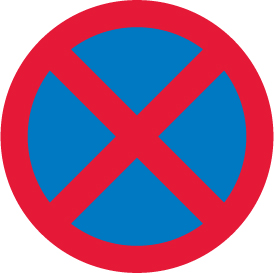 No stopping on main carriageway sign