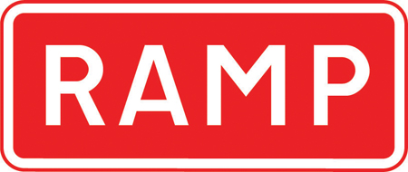 Temporary sudden change in level of carriageway surface sign