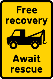 Road sign: turn the card to read what it means