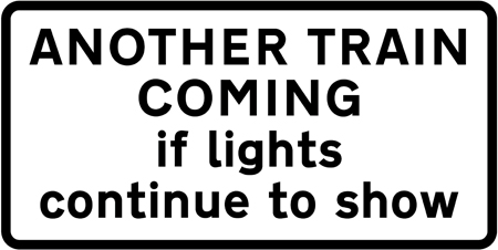 Road sign: turn the card to read what it means