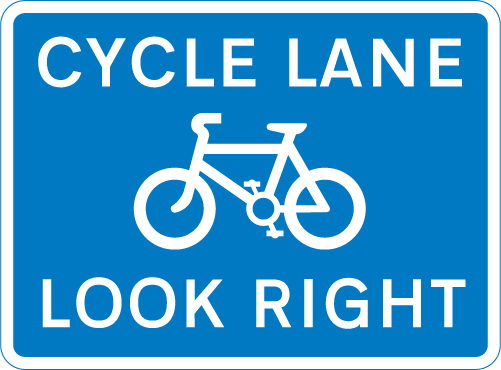 Road sign: turn the card to read what it means