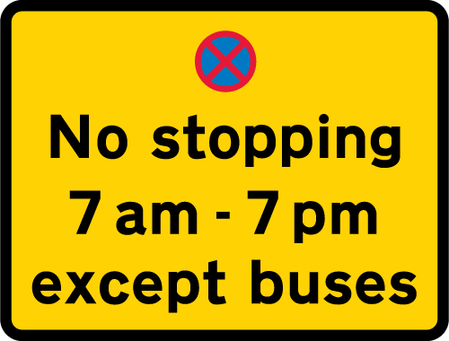 Road sign: turn the card to read what it means