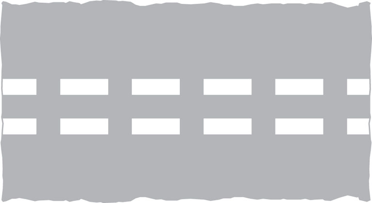 Give way lines at a junction
