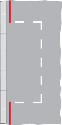 Red route parking bay