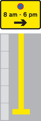 Single yellow line
