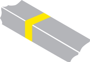 Single yellow mark on the kerb