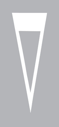 Give way triangle on the road