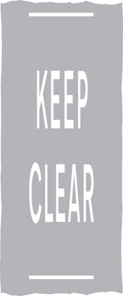 KEEP CLEAR road marking