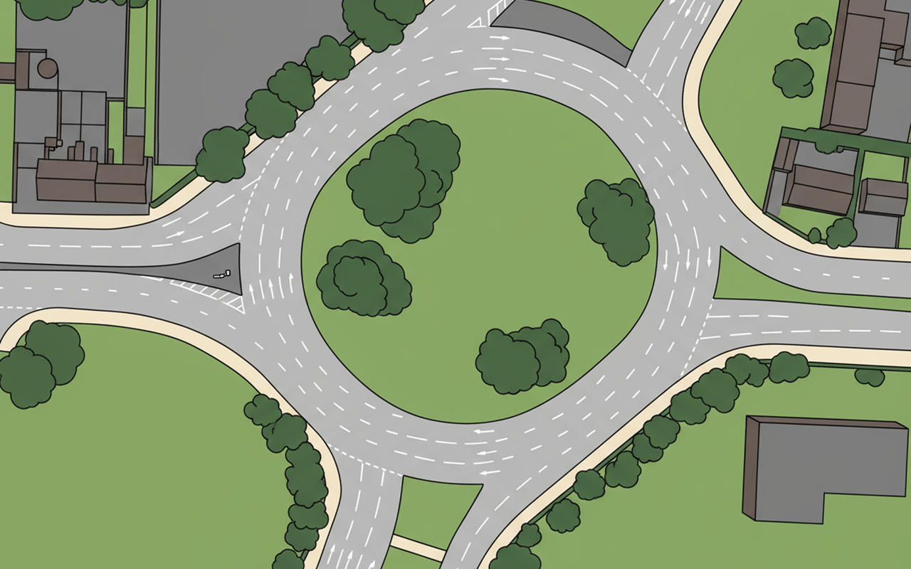 Multi-Lane Roundabouts example
