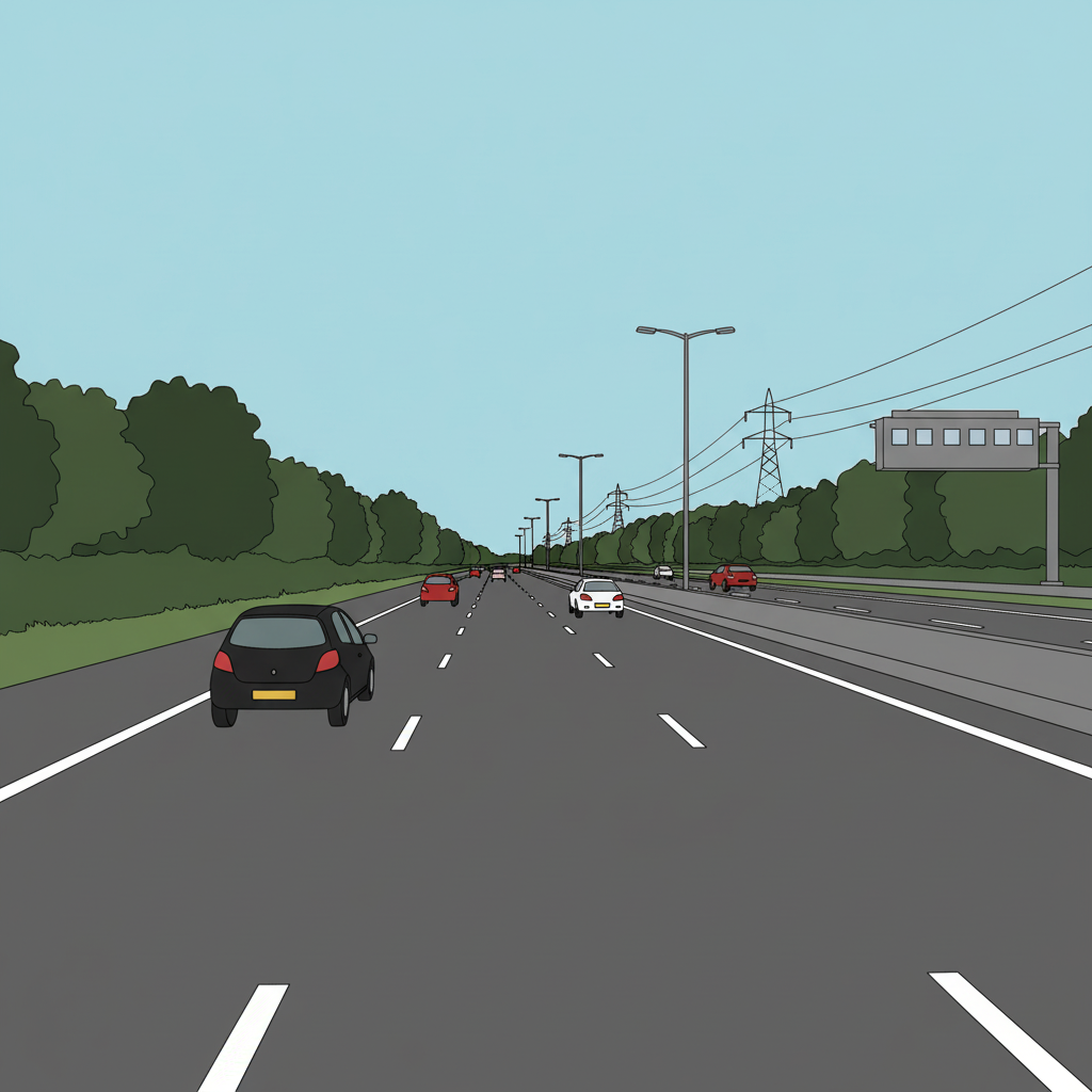 Vehicle overtaking on motorway