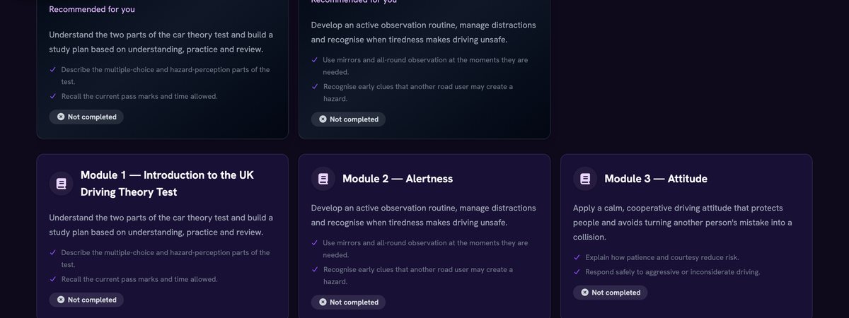 The written learning modules.